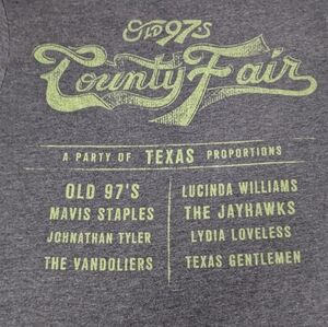 The Old 97's County Fair April 4, 2017 Concert Tee Line Up On Back Medium